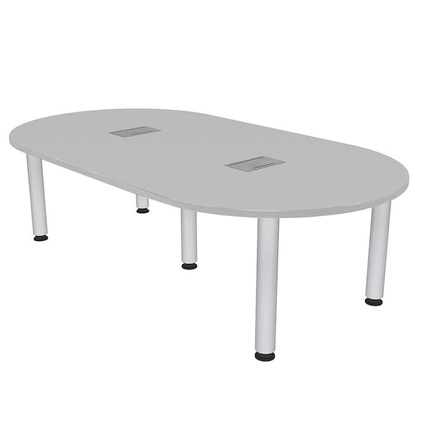45.25 in W, 84 in L, 29 in H, Engineered Wood Top, Grey
